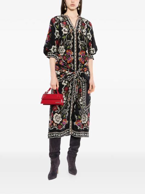 FARM Rio Rococo Flowers midi dress - Black - zdjęcie produktu nr 2