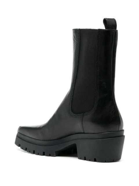 Alexander Wang 55mm square-toe leather boots - Black