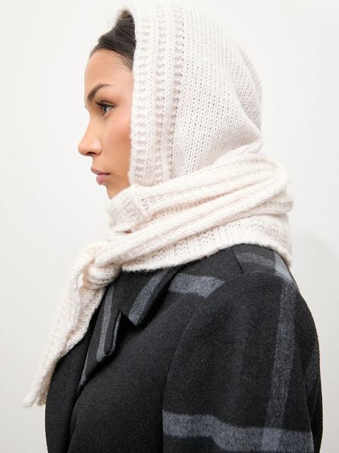 Answear.LAB kaptur z wełną merino kolor beżowy - zdjęcie produktu nr 1