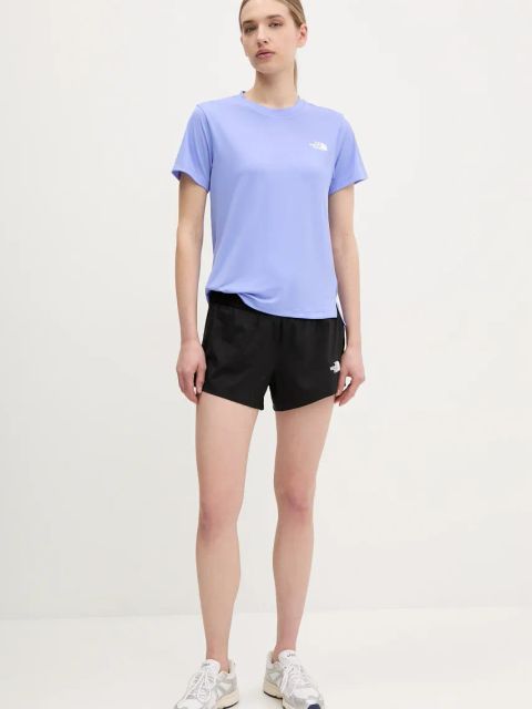 The North Face szorty sportowe Breeze damskie kolor czarny gładkie high waist NF0A8BNXJK31
