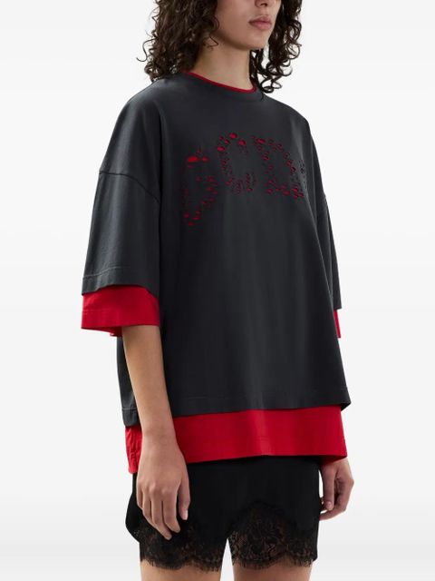 GCDS cut-out T-shirt - Grey