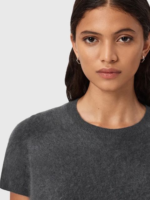 AllSaints t-shirt kaszmirowy REBEL TEE kolor szary W118KB