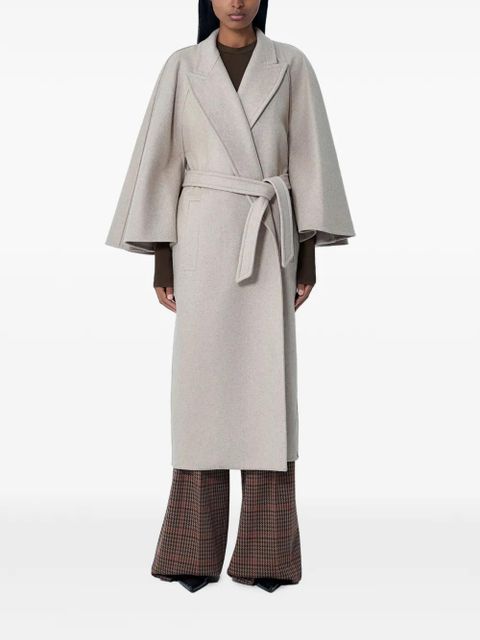 Max Mara peak-lapels self-tie coat - Neutrals - zdjęcie produktu nr 1