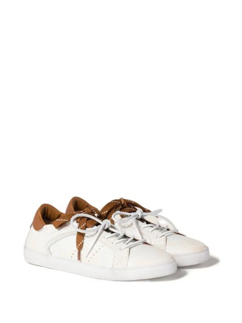 Miu Miu Deco leather sneakers - White - zdjęcie produktu nr 1