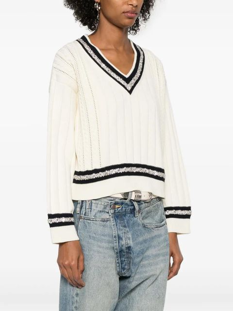 Golden Goose crystal-embellished sweater - Neutrals