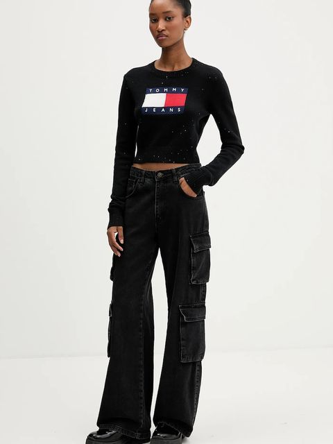 Tommy Jeans sweter damski kolor czarny DW0DW21690