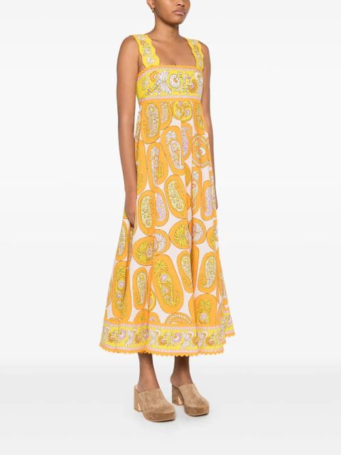 ALEMAIS Diana midi dress - Orange