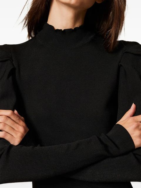 TWINSET draping sleeve mini dress - Black