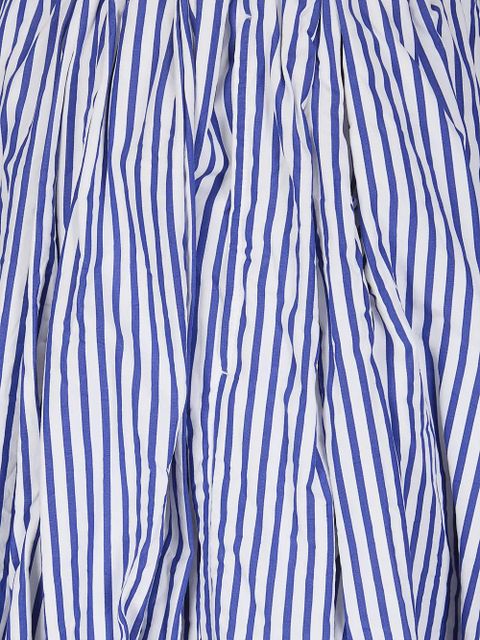 Comme Des Garçons striped pleated midi skirt - Blue