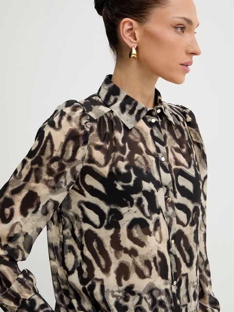 Morgan koszula damska kolor czarny regular z kołnierzykiem klasycznym CHLEO - zdjęcie produktu nr 2