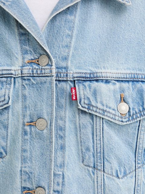 Levi's kurtka jeansowa kolor niebieski przejściowa A1743