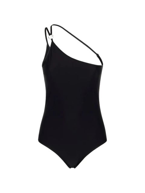 Coperni one-shoulder logo-plaque swimsuit - Black - zdjęcie produktu nr 1