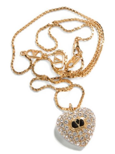 Valentino Garavani Coeur Royal Swarovski-crystals necklace - Gold