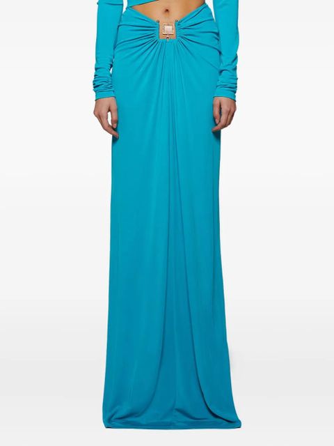 Christopher Esber Bezel Quartz ruched skirt - Blue