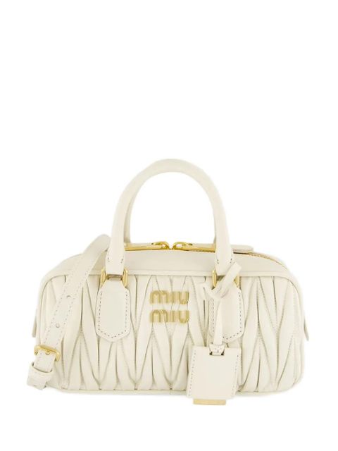Miu Miu Arcadie leather tote bag - Neutrals