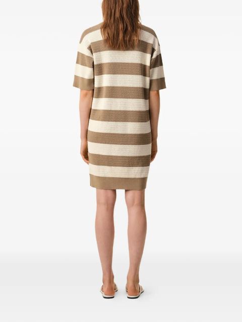 AMI Paris cotton polo dress Ami de Coeur patch - Neutrals