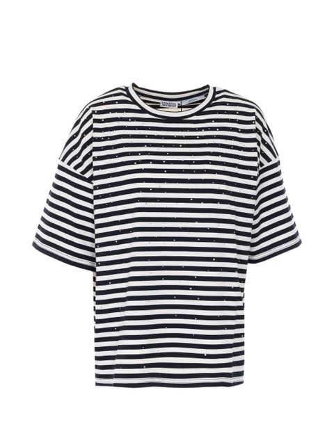 Essentiel Antwerp striped strass T-shirt - Black - zdjęcie produktu nr 1