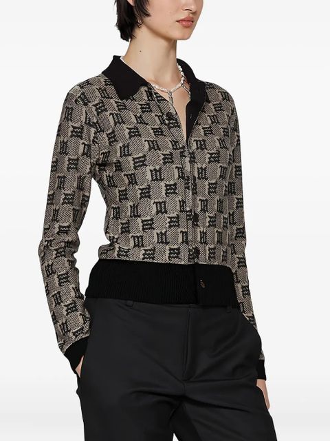 MISBHV monogram-pattern cardigan - Black - zdjęcie produktu nr 2