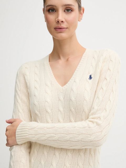 Polo Ralph Lauren sweter damski kolor beżowy 211971866