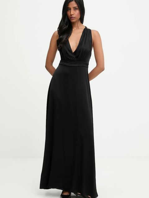 Answear.LAB sukienka kolor czarny maxi rozkloszowana - zdjęcie produktu nr 2