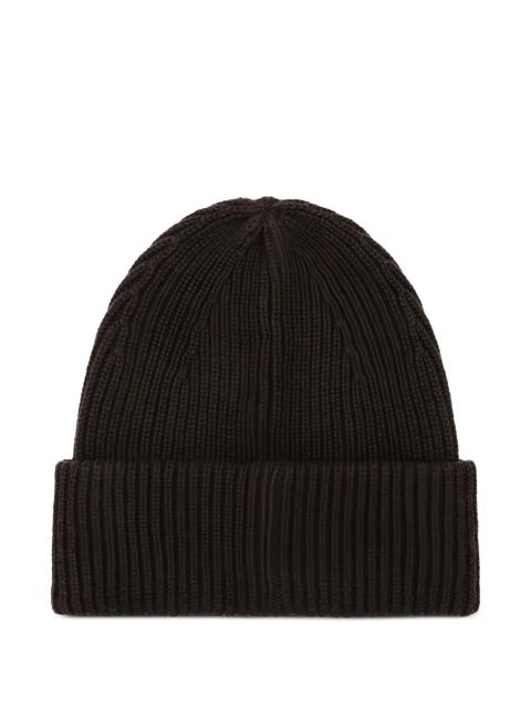 Almada Label ribbed cuffed beanie hat - Brown - zdjęcie produktu nr 2
