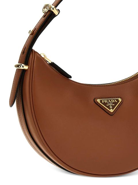 Prada Arquè adjustable leather shoulder bag - Brown