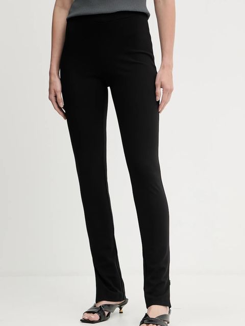 Pinko spodnie damskie kolor czarny dopasowane high waist 105457 A15M - zdjęcie produktu nr 1