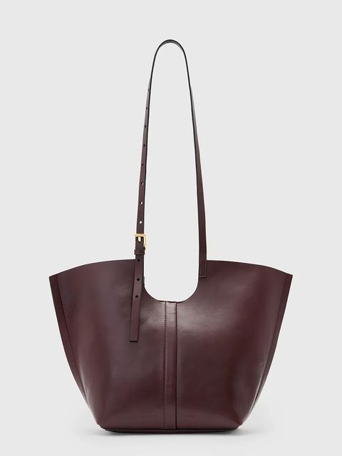 AllSaints torebka skórzana ARA kolor czerwony W166XD