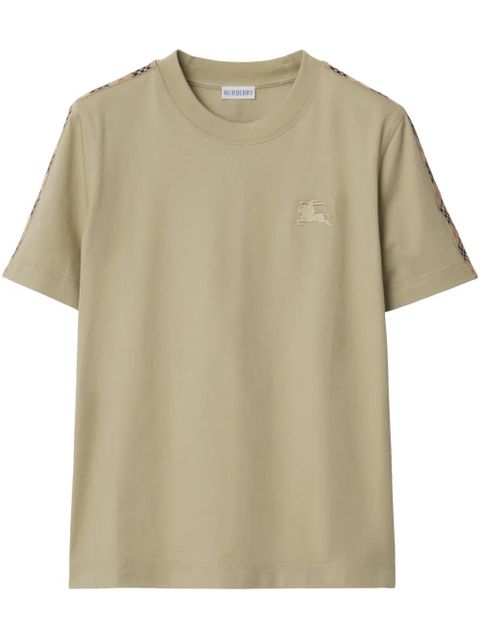 Burberry logo-embroidered T-shirt - Neutrals - zdjęcie produktu nr 1