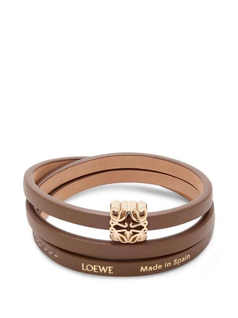 LOEWE Anagram Bombé twist leather bracelet - Gold - zdjęcie produktu nr 1