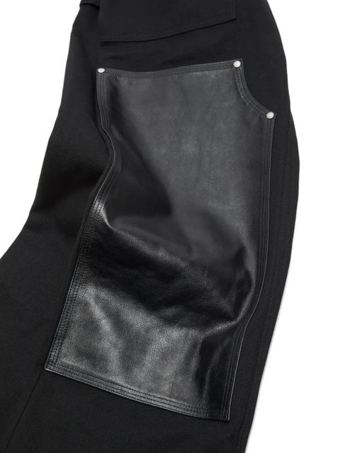 Acne Studios leather-patch trousers - Black