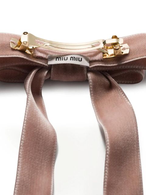 Miu Miu lettering-logo hair clip - Pink