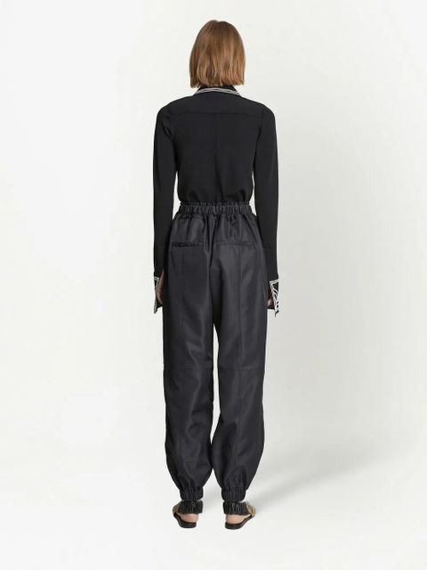 Proenza Schouler Silk Nylon Taffeta Pull On Pant - Black - zdjęcie produktu nr 2