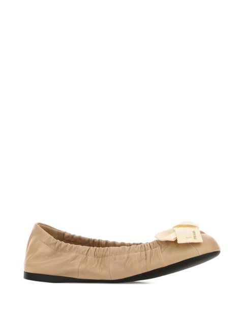 Prada bow ballerina ballet flats - Neutrals - zdjęcie produktu nr 2