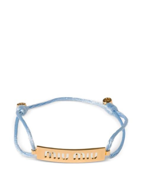 Miu Miu metal and cord bracelet - Gold - zdjęcie produktu nr 1