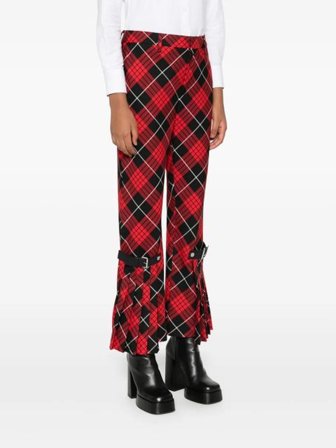 Jean Paul Gaultier plaid-check trousers - Red - zdjęcie produktu nr 2
