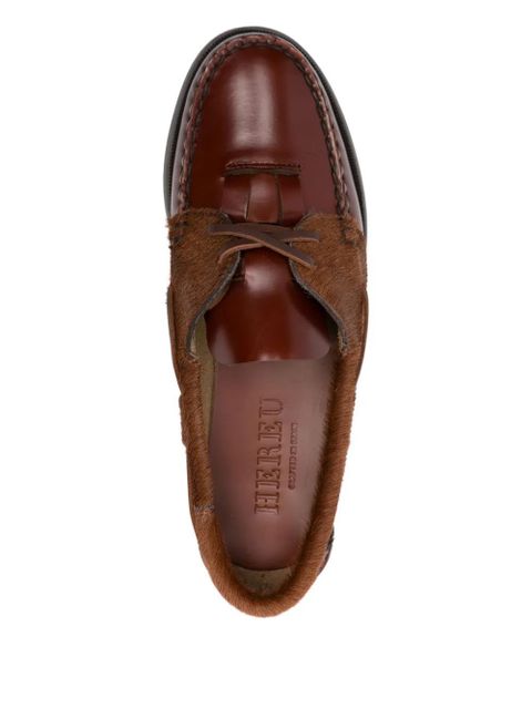 Hereu leather boat shoes - Brown