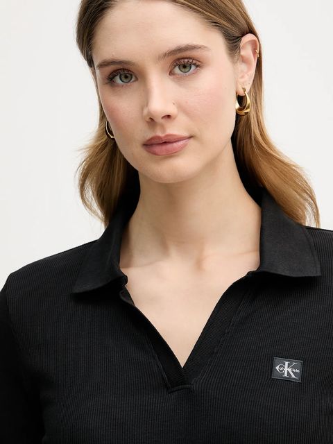 Calvin Klein Jeans longsleeve kolor czarny LV047E203G