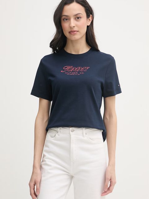 Tommy Hilfiger t-shirt damski bawełniany SUMMER - zdjęcie produktu nr 2