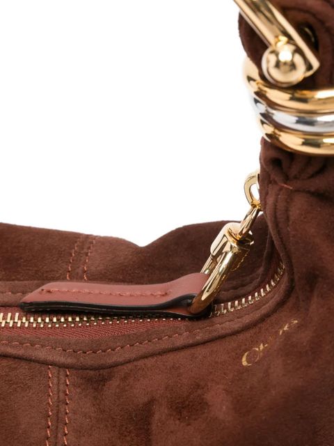 Chloé mini Bracelet Hobo suede bag - Brown