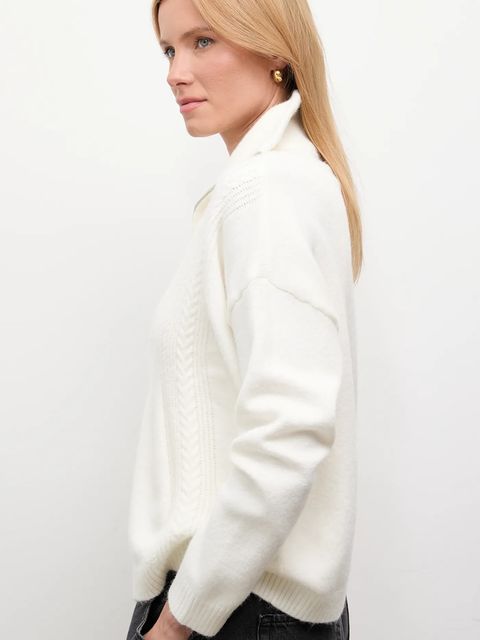 Answear.LAB sweter z kaszmirem kolor beżowy z golfem