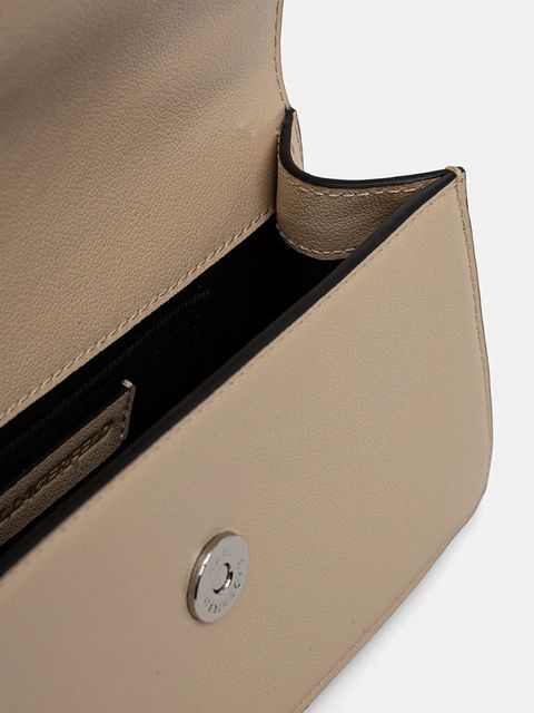 Karl Lagerfeld torebka skórzana K/SIGNATURE kolor beżowy A1W30458