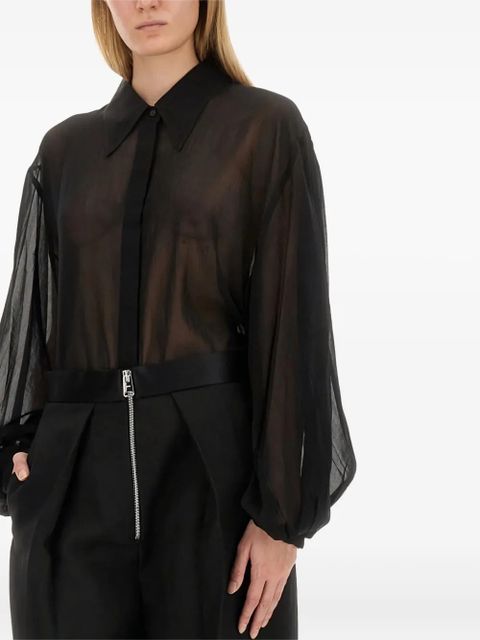 KHAITE balloon-sleeve shirt - Black