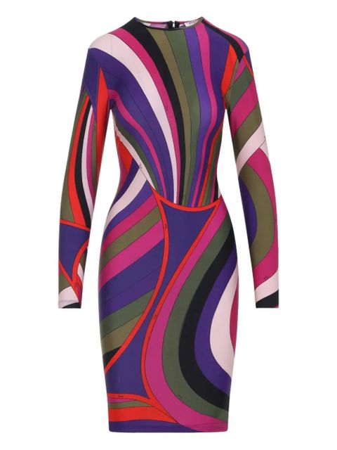PUCCI long-sleeve swirl-pattern dress - Pink - zdjęcie produktu nr 1
