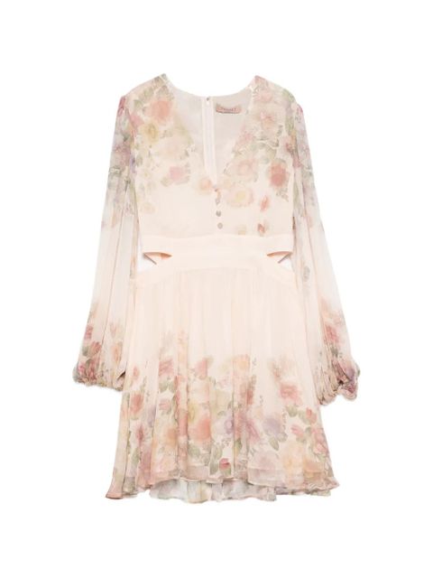 TWINSET floral-print cutout midi dress - Neutrals - zdjęcie produktu nr 1