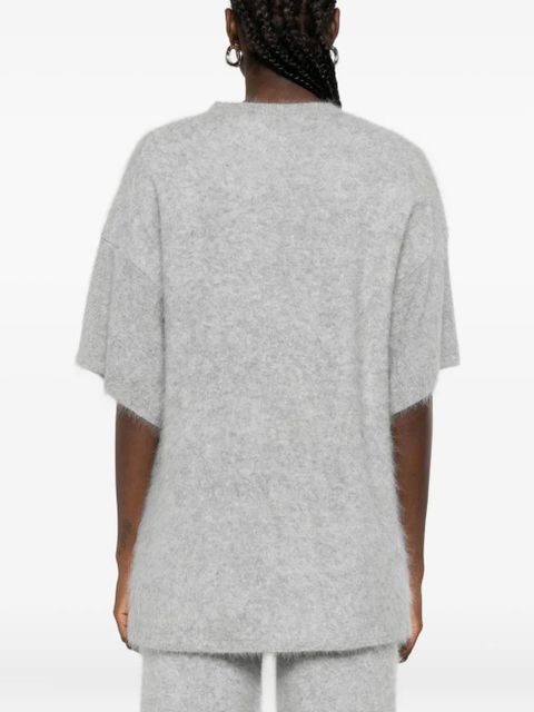 Nanushka short-sleeve cashmere knitted T-shirt - Grey