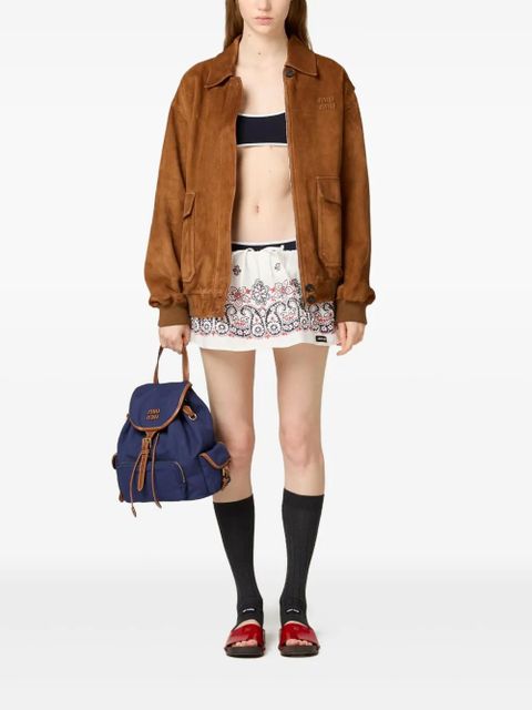 Miu Miu suede jacket - Brown