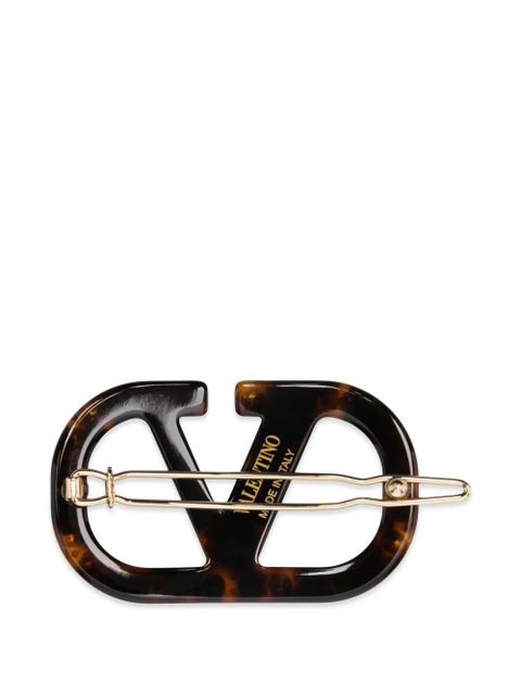 Valentino Garavani logo embellished hair accessory - Brown - zdjęcie produktu nr 2