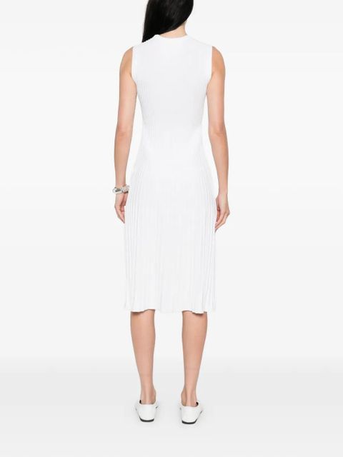 Max Mara Pegizio ribbed midi dress - White