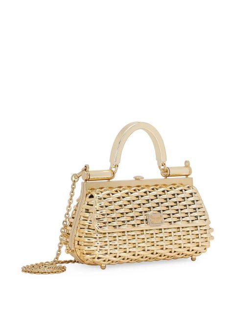 Dolce & Gabbana Sicily interwoven mini bag - Gold